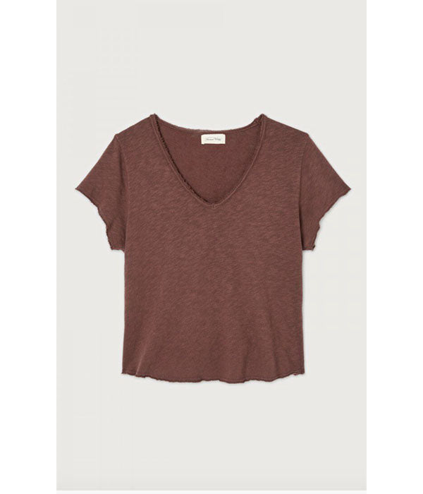 Sonoma V- Neck Tee - Chocolate Vintage