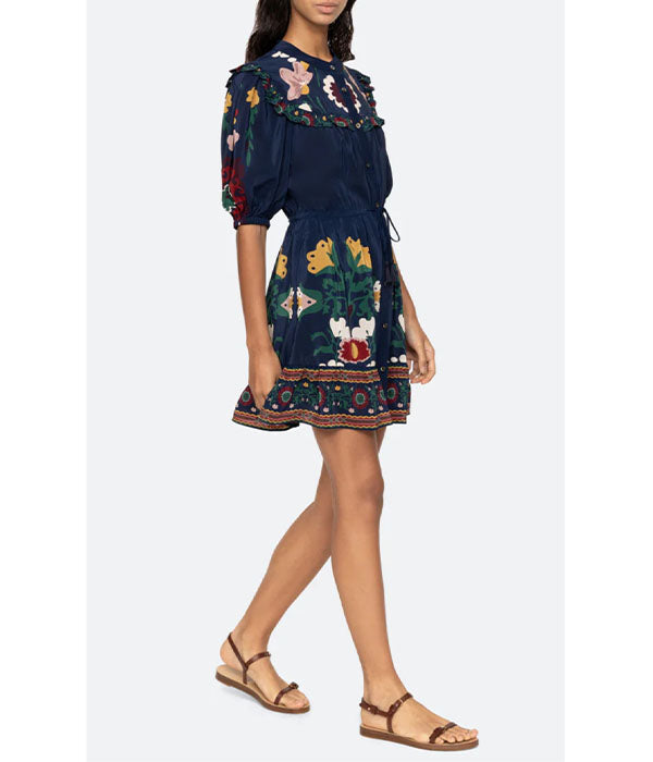 Cassia S/S Dress - Navy