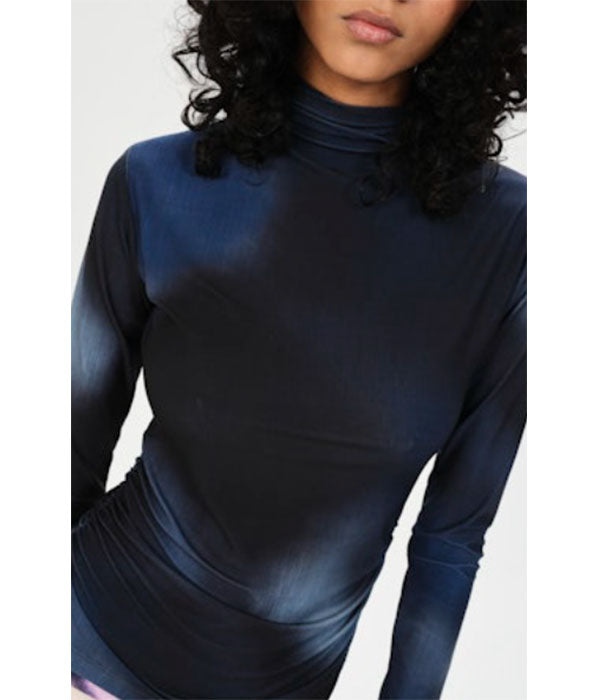 Varela Aida Turtleneck Top - Blue