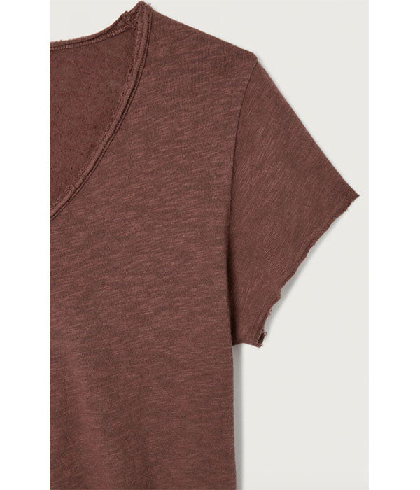 Sonoma V- Neck Tee - Chocolate Vintage