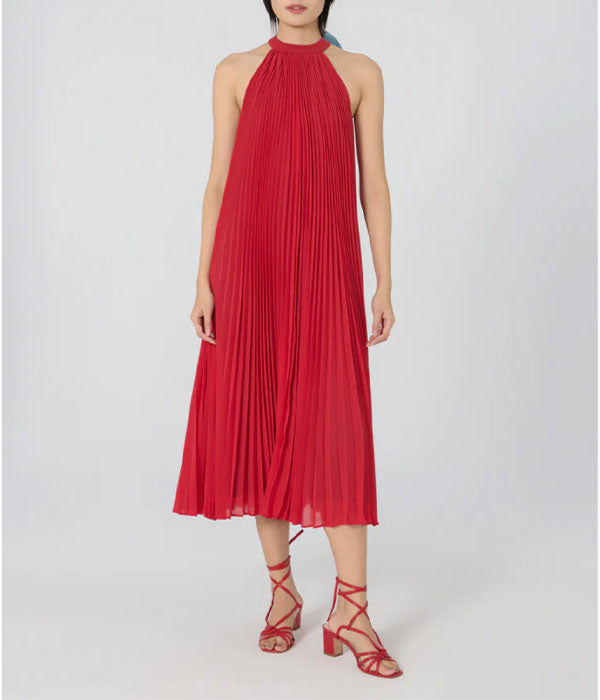 Minnelli Halter Dress - Cherry