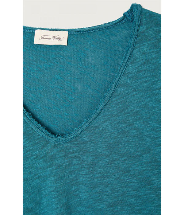 Sonoma V- Neck Tee - Petrole Vintage