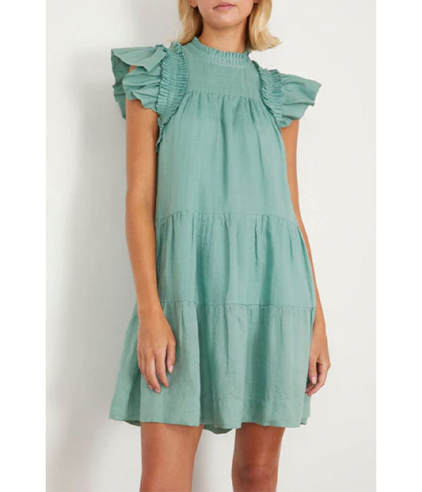 Risa Flutter Sleeve Tunic - Sage