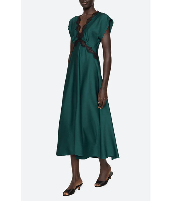 Noa V-Neck Dress - Teal