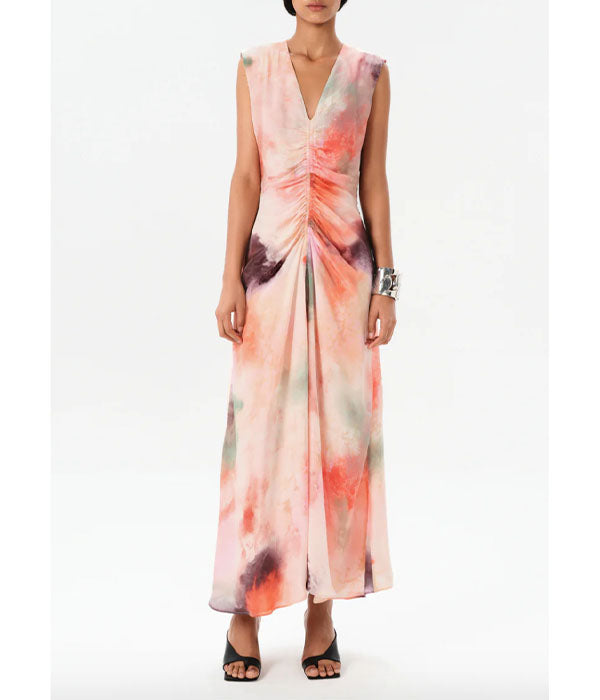 Jufre Tora Long Dress - Wild Rose