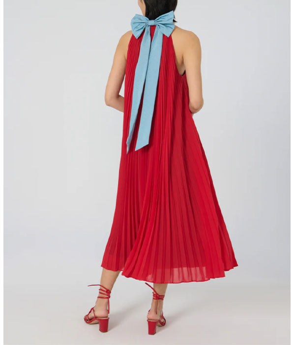 Minnelli Halter Dress - Cherry