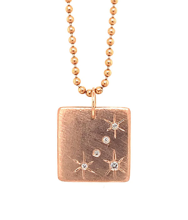 Julez Bryant 14K Gold Ball Chain Necklace Rose Gold