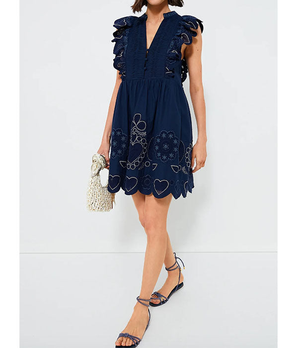 Jeanetta Dress - Navy