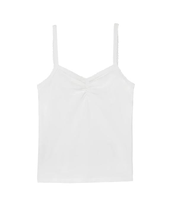 Scallop Knit Cami - White